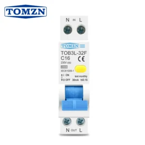 18MM 230V 50/60Hz RCBO 1P+N 6KA Residual current differential automatic Circuit breaker with over current Leakage protection
