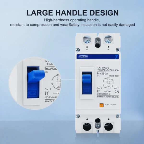 2P DC B curve 500V DC Solar Molded Case Circuit Breaker MCCB Overload Protection Switch Protector for Solar Photovoltaic PV - Image 3