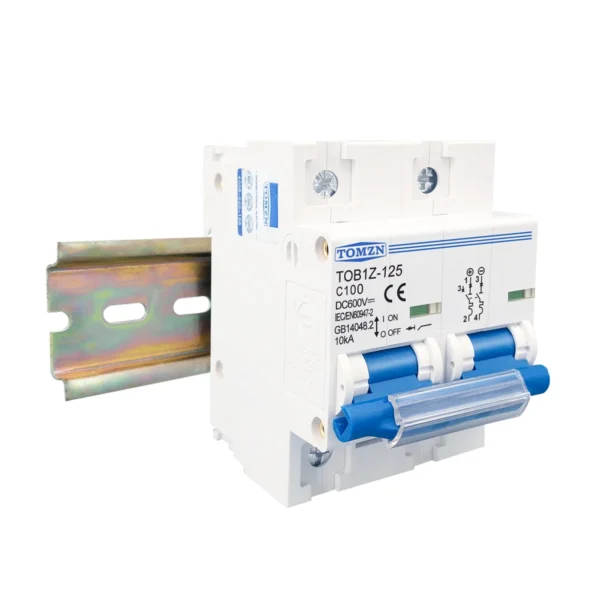 2P DC MCB 600V 125A 100A 80A Circuit breaker FOR PV System C curve Battery Main Switch - Image 3