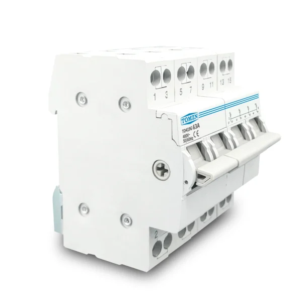 4P 63A 3 phase TOMZN MTS Dual Power Manual Transfer Isolating Switch  Interlock Circuit Breaker - Image 2