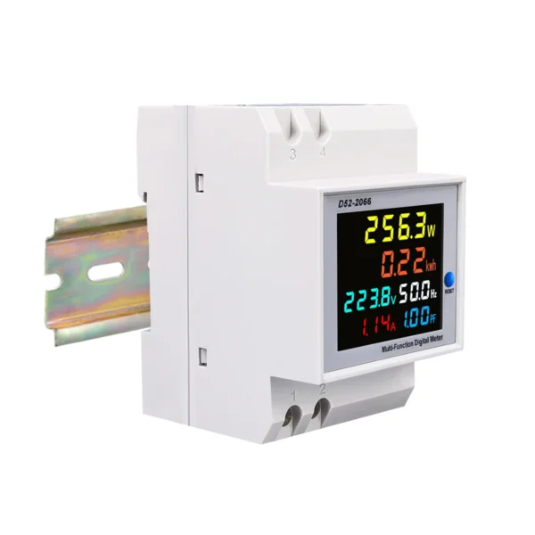 6IN1 din rail AC monitor 110V 220V 380V 100A Voltage Current Power Factor Active KWH Electric energy Frequency meter VOLT AMP - Image 3