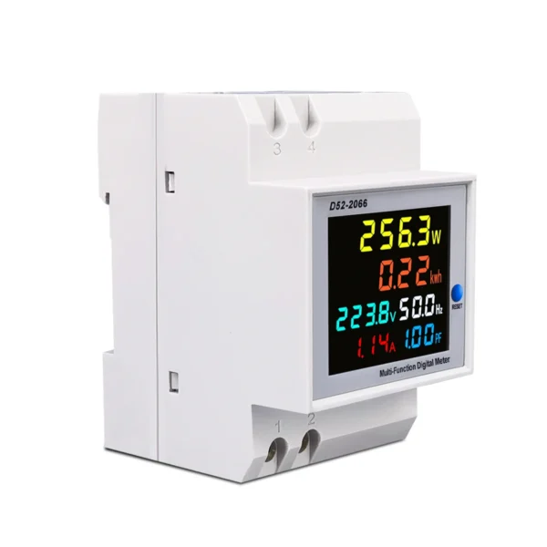 6IN1 din rail AC monitor 110V 220V 380V 100A Voltage Current Power Factor Active KWH Electric energy Frequency meter VOLT AMP - Image 5