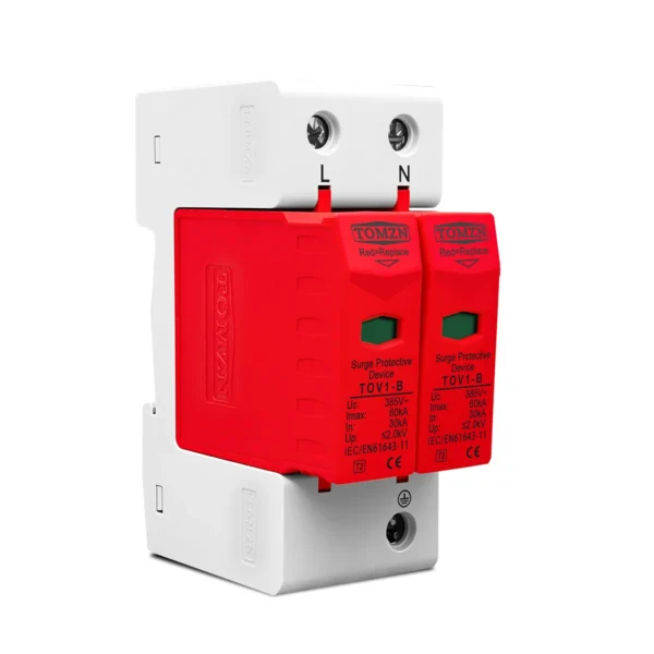 AC SPD 1P+N 20KA~40KA C ~385VAC House Surge Protector protection Protective Low-voltage  Arrester Device - Image 2