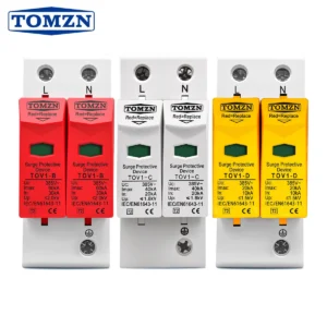 AC SPD 1P+N 20KA~40KA C ~385VAC House Surge Protector protection Protective Low-voltage  Arrester Device