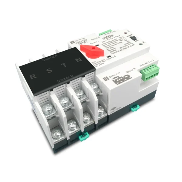 3 Phase Din Rail ATS Dual Power Automatic Transfer Switch Electrical Selector Switches Uninterrupted Power 4P 63A 100A 125A - Image 2