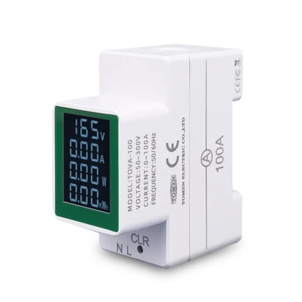 4IN1 din rail AC monitor 110V 220V 100A Voltage Current KWH Electric energy meter VOLT AMP voltmeter ammeter Wattmeter - Image 5