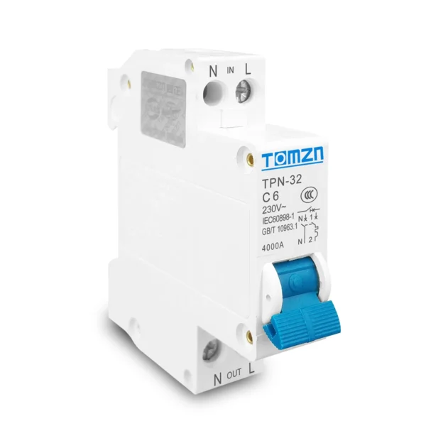 TPN 1P+N Mini Circuit breaker MCB 10A,16A,20A,25A,32A - Image 3