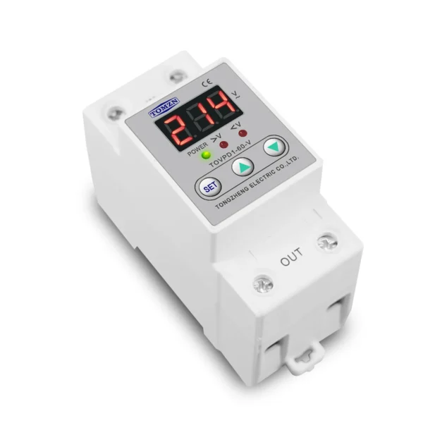 Din rail voltage display relay adjustable over under voltage proteciotn device automatic reconnect protector 40A 60A - Image 4