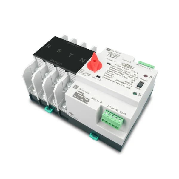 3 Phase Din Rail ATS Dual Power Automatic Transfer Switch Electrical Selector Switches Uninterrupted Power 4P 63A 100A 125A - Image 3