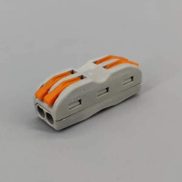 10pcs 2 Pin Universal compact wire wiring connector conductor terminal block with lever Splitter 32A