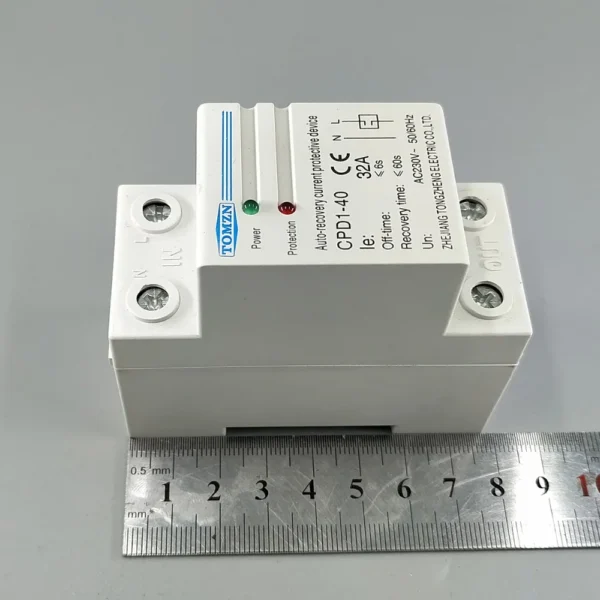 32A   230V 50/60hz Din rail automatic recovery reconnect over Current limiting protective device protector - Image 6