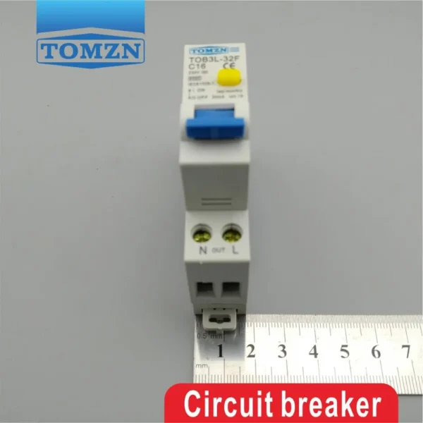 TOB3L-32F 18MM RCBO 16A 1P+N 6KA Residual current Circuit breaker with over current and Leakage protection - Image 6