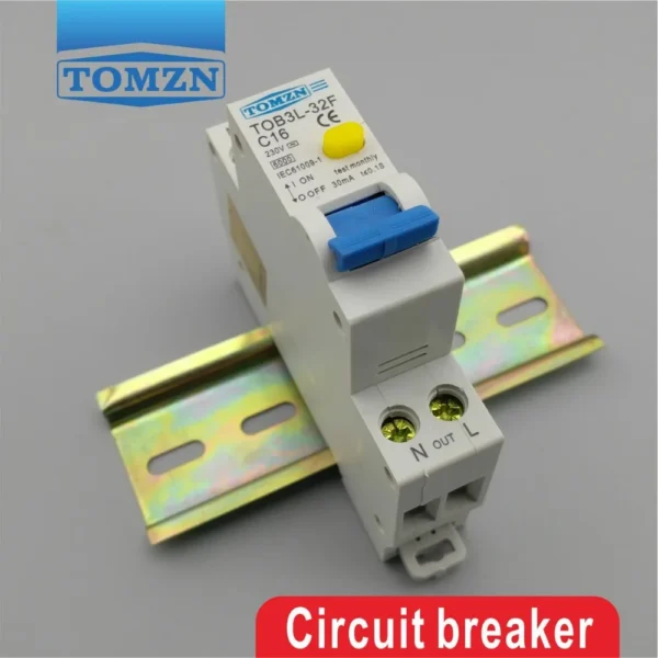 TOB3L-32F 18MM RCBO 16A 1P+N 6KA Residual current Circuit breaker with over current and Leakage protection - Image 5
