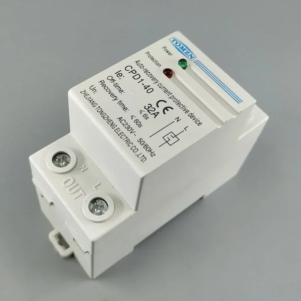 32A   230V 50/60hz Din rail automatic recovery reconnect over Current limiting protective device protector - Image 2