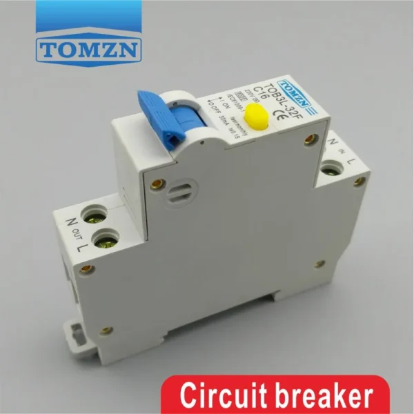 TOB3L-32F 18MM RCBO 16A 1P+N 6KA Residual current Circuit breaker with over current and Leakage protection - Image 3