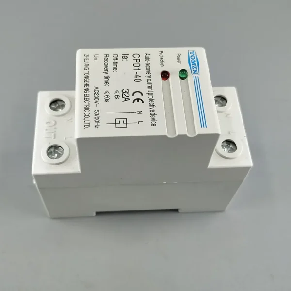 32A   230V 50/60hz Din rail automatic recovery reconnect over Current limiting protective device protector - Image 3