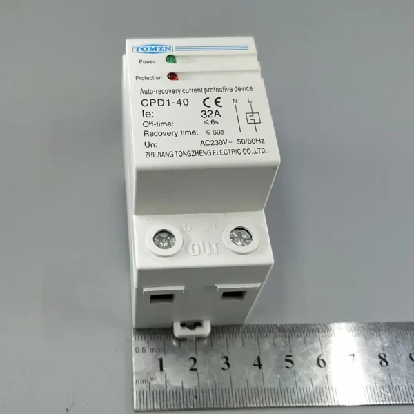 32A   230V 50/60hz Din rail automatic recovery reconnect over Current limiting protective device protector - Image 4