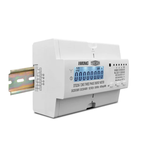 3 phase Din rail KWH Watt hour energy meter 3*220V 380V 400V 50Hz 60Hz voltage current DTS238-7 ZN/S with RS485 MODBUS-RUT - Image 6