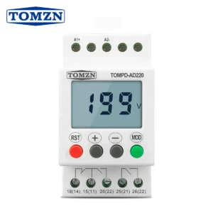 AC DC adjustable Over and Under Voltage Protector single Phase Din rail Voltage Monitoring Protection Relay