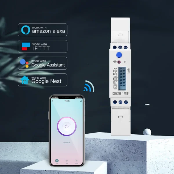 60A Din Rail 18mm Tuya Single Phase WIFI Smart Energy Meter timer Power Consumption Monitor kWh Meter Wattmeter 110V 220V - Image 6
