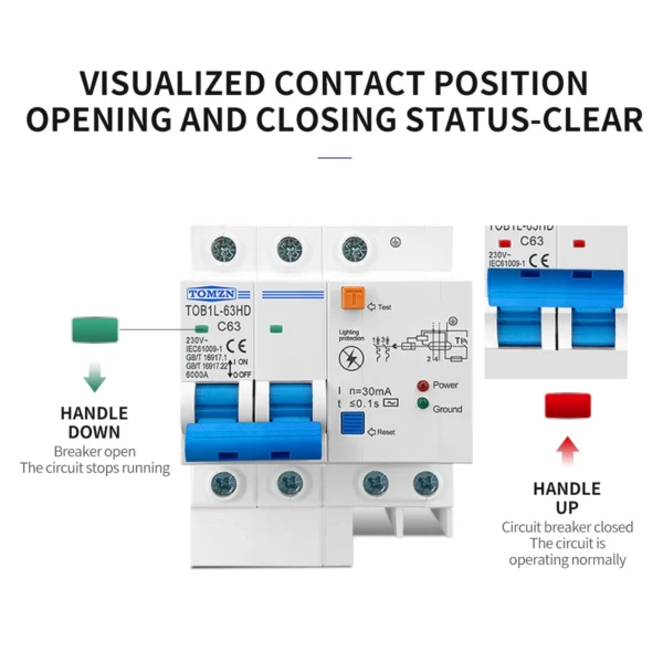 Main switch Residual current circuit breaker with surge protector RCBO MCB with Lightning protection SPD - Image 6