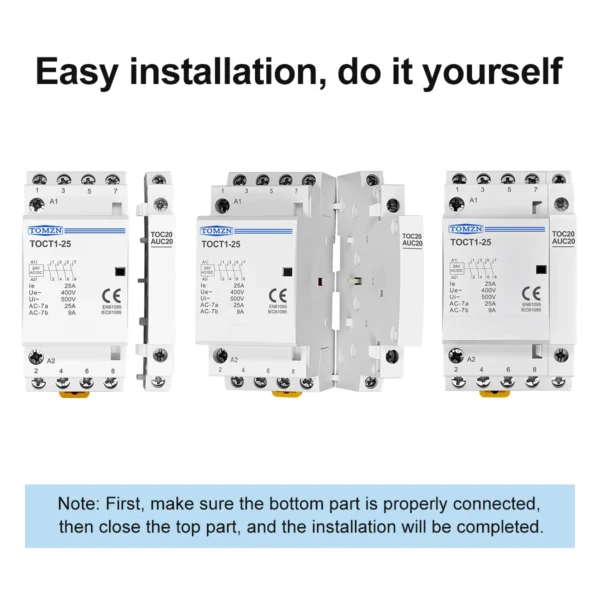 O+F Auxiliary Contactor for TOCT1 Househould AC contactor 2NO or 1NO 1NC - Image 6