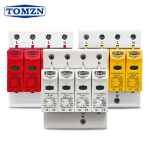 AC SPD 4P 3P+N 10-20KA 20-40KA 30-60KA 275V 385V House Surge Protector Protective Low-voltage  Arrester Device