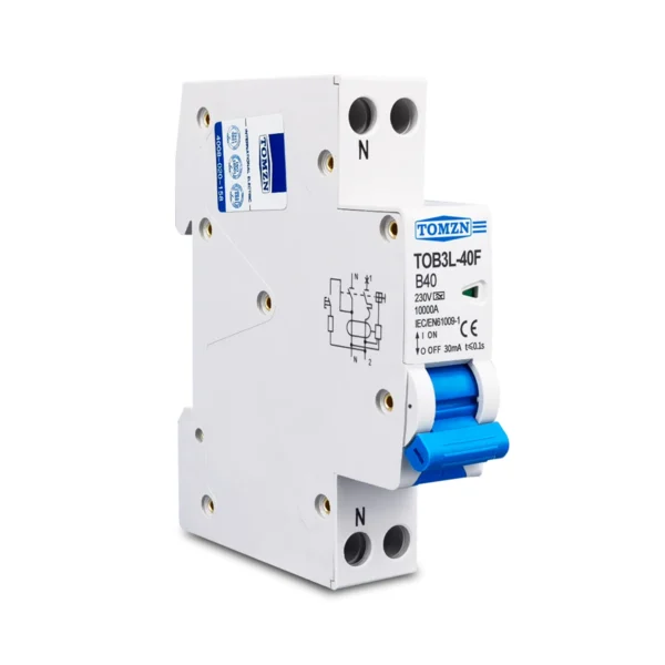 18mm A type B curve RCBO 1P+N 10KA Residual current differential automatic Circuit breaker with over current Leakage protection - Image 2