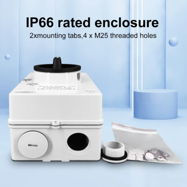 Waterproof  PV Isolator DC 1200V 32A M25 threaded holes IP66 Solar Rotating Rotary Switch Disconnector Photovoltaic Outdoor - Image 2