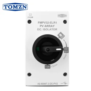 Waterproof  PV Isolator DC 1200V 32A M25 threaded holes IP66 Solar Rotating Rotary Switch Disconnector Photovoltaic Outdoor