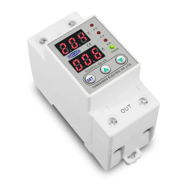 60A 230V Din Rail Adjustable Over Voltage and Under Voltage Protective Device Protector Relay TOMZN TOVPD1-63 - Image 4