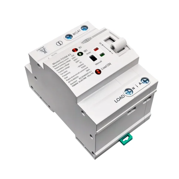 TOMZN Din Rail ATS L N 220V Small Dual Power Automatic Transfer Electrical Selector Switches Uninterrupted 2P 63A TOQ6 - Image 3