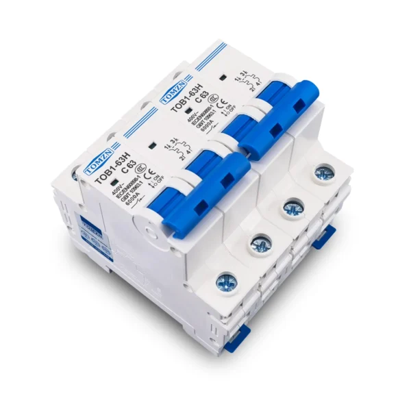 2P 1-63A MTS Dual power Manual transfer switch Circuit breaker MCB 50HZ/60HZ 400VAC NO interlocking function - Image 3