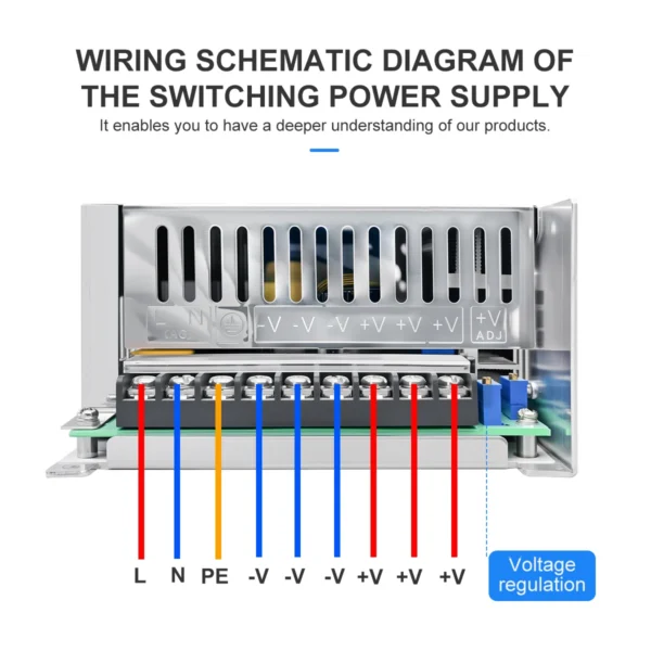 TOMZN 800W AC-DC SMPS AS series Switching power supply input 200-240V 220V output 12V 24V 36V adjustable CCCV High Power - Image 2