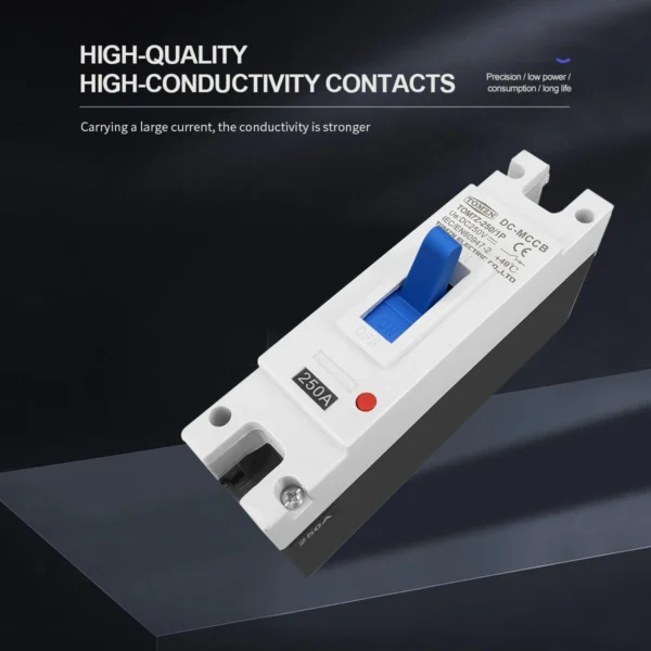 TOMZN 1P DC 250V DC Solar Molded Case Circuit Breaker MCCB Overload Protection Switch Protector for Solar Photovoltaic PV - Image 6