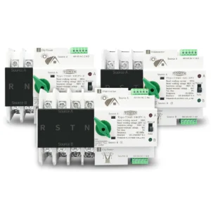 2P 3P 4P Din Rail ATS for PV and inverter Dual Power Automatic Transfer Selector Switches Uninterrupted 63A 100A 125A