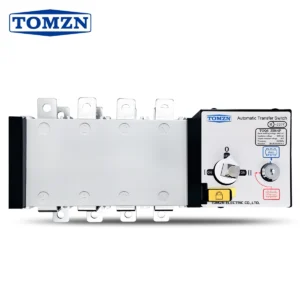 TOMZN 4P 250A ATS PC Class dual power Automatic Transfer Switch Electrical Selector 400V AC Auto or Manual 2 input 1 output