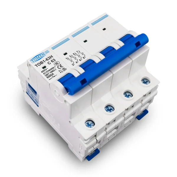 4P AC MCB TOB1-63 C type 230/400V~ 50HZ/60HZ Mini Circuit breaker 3A 6A 10A 16A 20A 25A 32A 40A 50A 63A - Image 5
