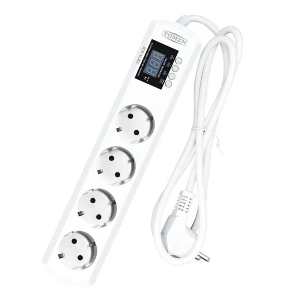 TOMZN TOSVA-16LM 4 AC Outlets Automatic Voltage current Protector 220V Adjustable 16A Power Surge Protector EU Plug Socket Wall - Image 4