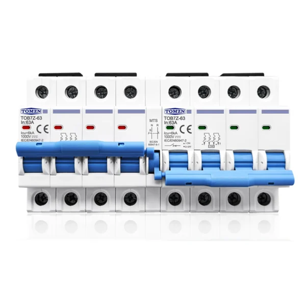 TOMZN 4P plus 4P DC MTS Dual power Manual transfer switch Circuit breaker MCB for PV system 4P+4P - Image 5