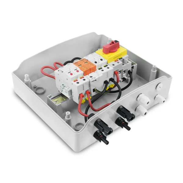 TOMZN Solar photovoltaic PV Combiner Box With Lightning Protector 2 input 1 out DC 1000V Fuse MCB SPD Waterproof Box IP65 12ways - Image 6