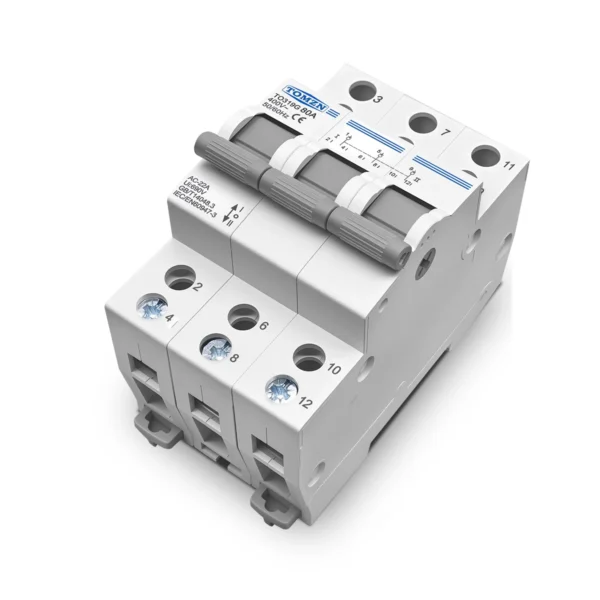 TOMZN TO319G 2P 400V~ AC 80A Changeover Switch MTS Dual Power Manual Transfer Isolating Interlock Circuit Breaker Disconnectable - Image 2