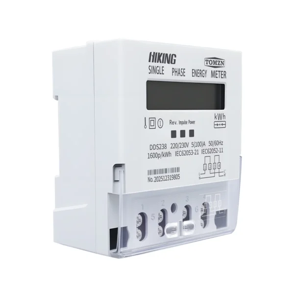 TOMZN DDS238 BD Bi-directional reverse active energy meter 5-100A 220/230V 50/60HZ Single phase Din rail KWH Watt hour LCD - Image 3