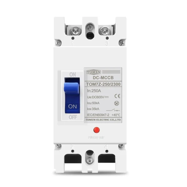 TOMZN Solar Molded Case Circuit Breaker MCCB Overload Protection Switch Protector for Solar Photovoltaic PV 1P 2P - Image 4