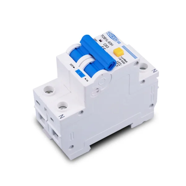TOMZN TOB1L-63H 2P 63A 230V AC 50Hz/60Hz Residual current Circuit breaker with over current and Leakage protection RCBO cut L N - Image 4