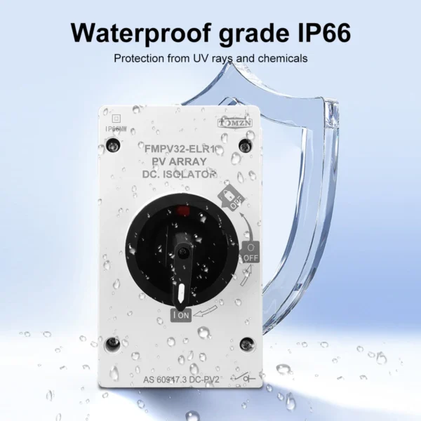 Waterproof  PV Isolator DC 1200V 32A M25 threaded holes IP66 Solar Rotating Rotary Switch Disconnector Photovoltaic Outdoor - Image 4