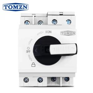 TOMZN PV DC 1200V 32A Din Rail Solar Rotating Handle Isolator Rotary Switch Disconnector For Solar