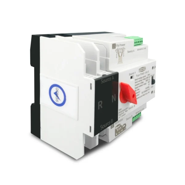 TOMZN Single Phase Din Rail ATS 220V Dual Power Automatic Transfer Electrical Selector Switches Uninterrupted 2P 63A 100A 125A - Image 2