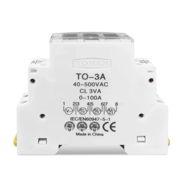 Din Rail 18mm apmere Meter AC 100A 220V 380V Three Phase Modular ammeterIndicator LED Digital Display Detector witch CT - Image 5