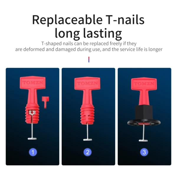 50pcs Replacement Steel Needles for Flooring Wall Tile Leveling System Replaceable Pin Tiling Construction Tools - Image 4